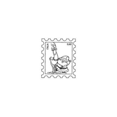 Impronte d’Autore Unmounted Rubber Stamp Francobollo Babbo Renna - Weihnachtsmann Briefmarke
